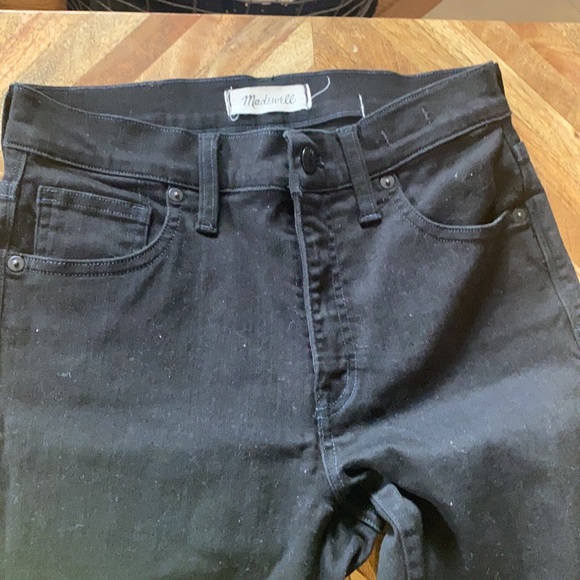 Madewell 9” High Riser Skinny Skinny Black Frost - Picture 4 of 5